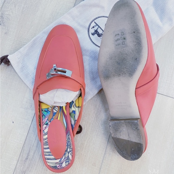 Hermes Kelly Buckle leather Mules - Picture 2 of 5